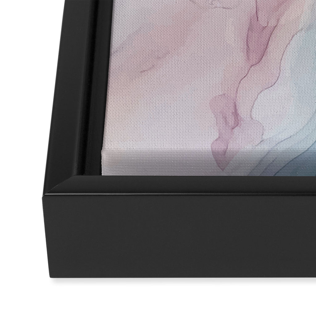 Calming Pastel Flow- Blush, grey and blue Framed Canvas Print Gallery Image 3