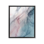 Calming Pastel Flow- Blush, grey and blue Framed Canvas Print Gallery Image 6