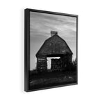 Country Corn Crib Black and White Farm Photography Framed Canvas Print Gallery Image 2