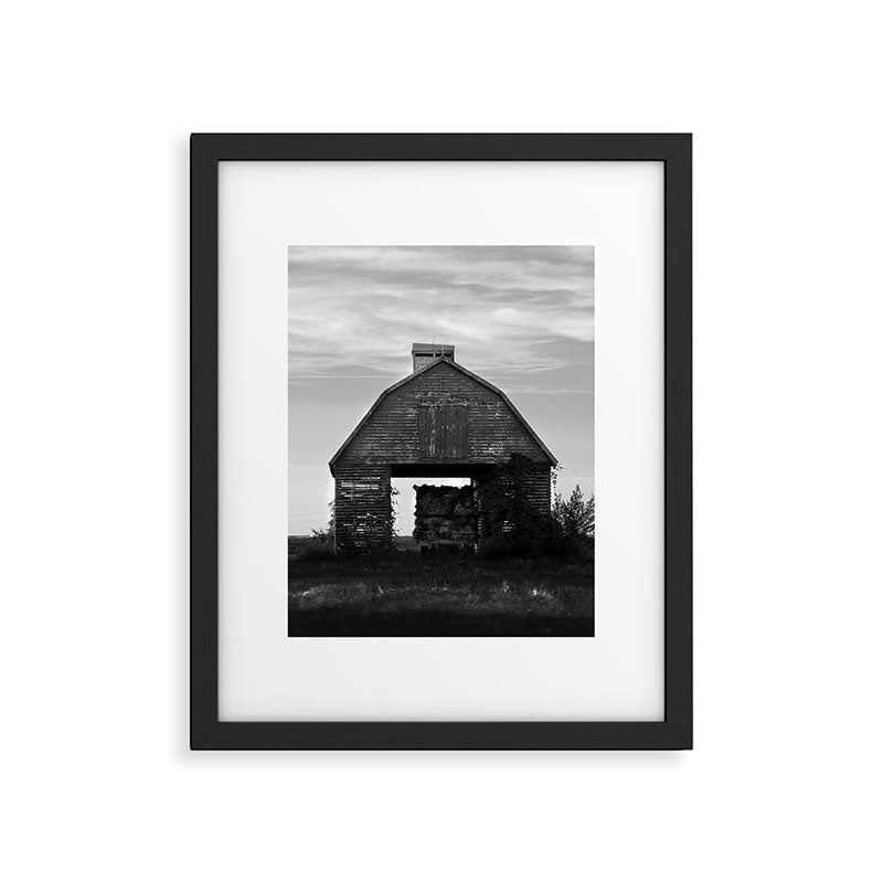 Country Corn Crib Black and White Farm Photography Framed Art Print Gallery Image 5
