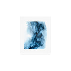 Deep Blue Flowing Water Abstract Painting Art Print Gallery Image 1