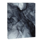 Gray Black Gradient Dramatic Flowing Abstract Painting Canvas Print Gallery Image 6