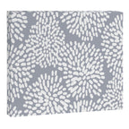 Grey and White Abstract Firework Flowers Canvas Print Gallery Image 6