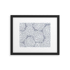 Grey and White Abstract Firework Flowers Framed Art Print Gallery Image 4
