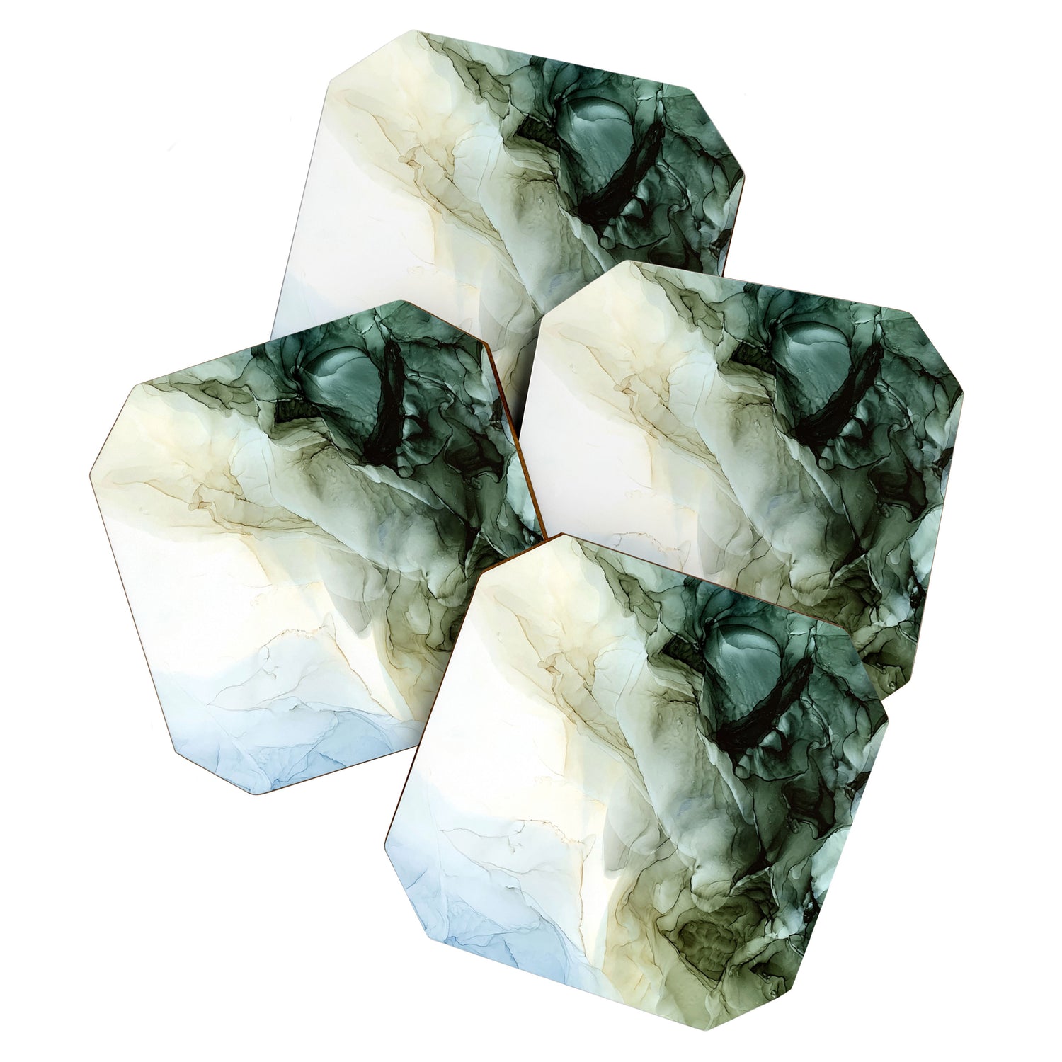 Land and Sky Abstract Landscape Painting Coaster Gallery Image 1