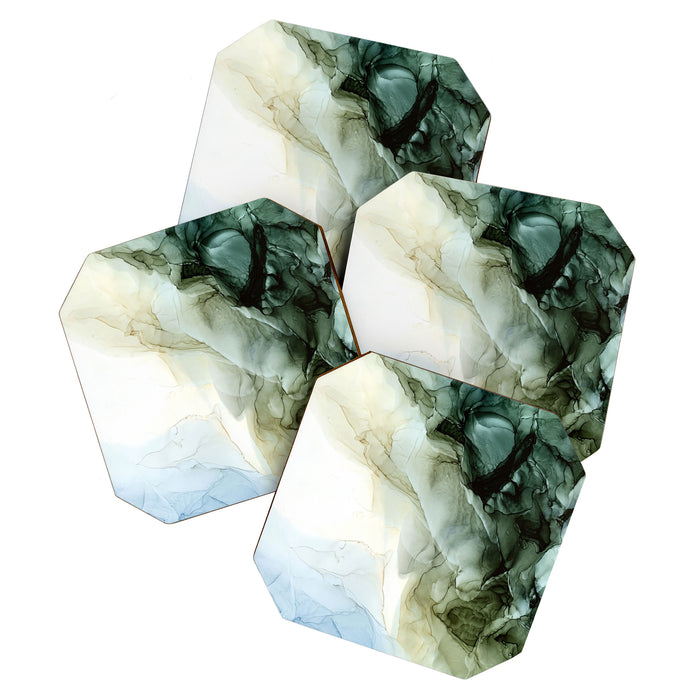 Land and Sky Abstract Landscape Painting Coaster Gallery Image 1