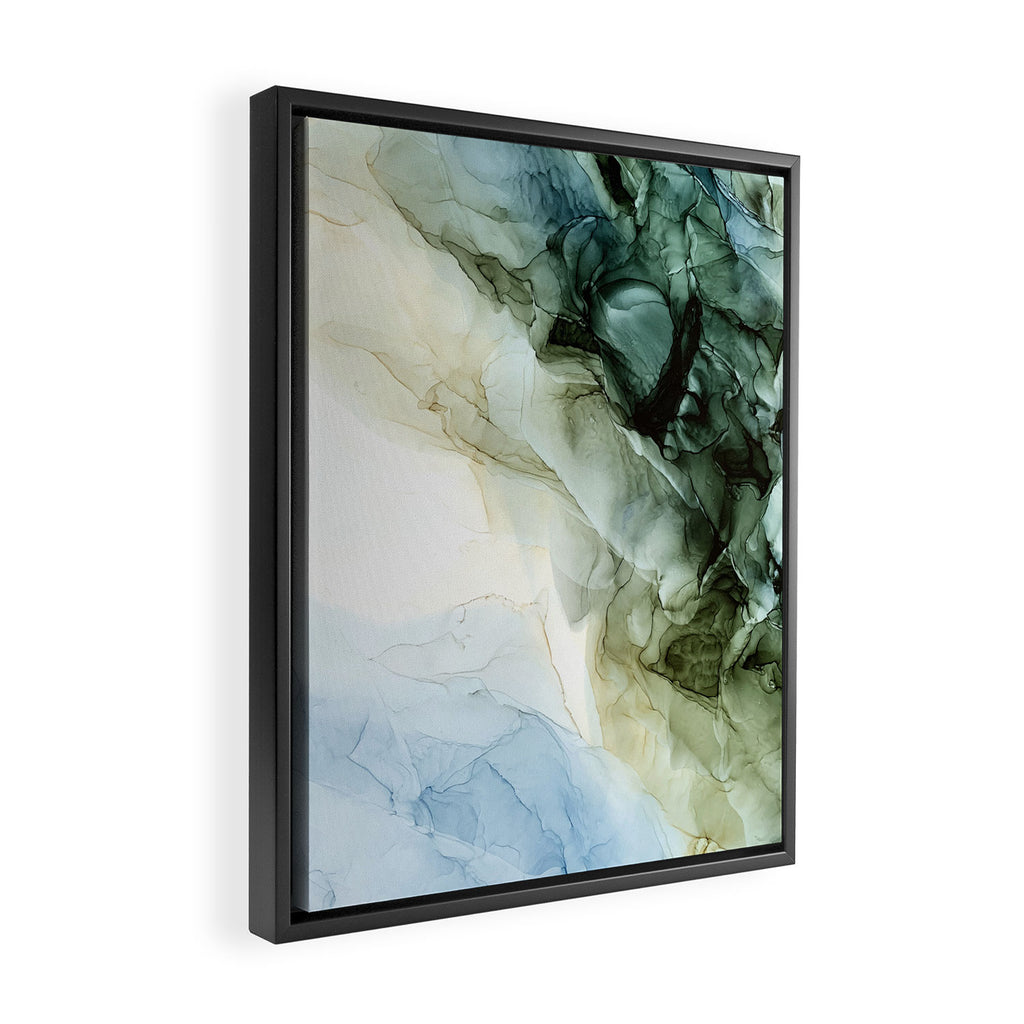 Land and Sky Abstract Landscape Painting Framed Canvas Print Gallery Image 2