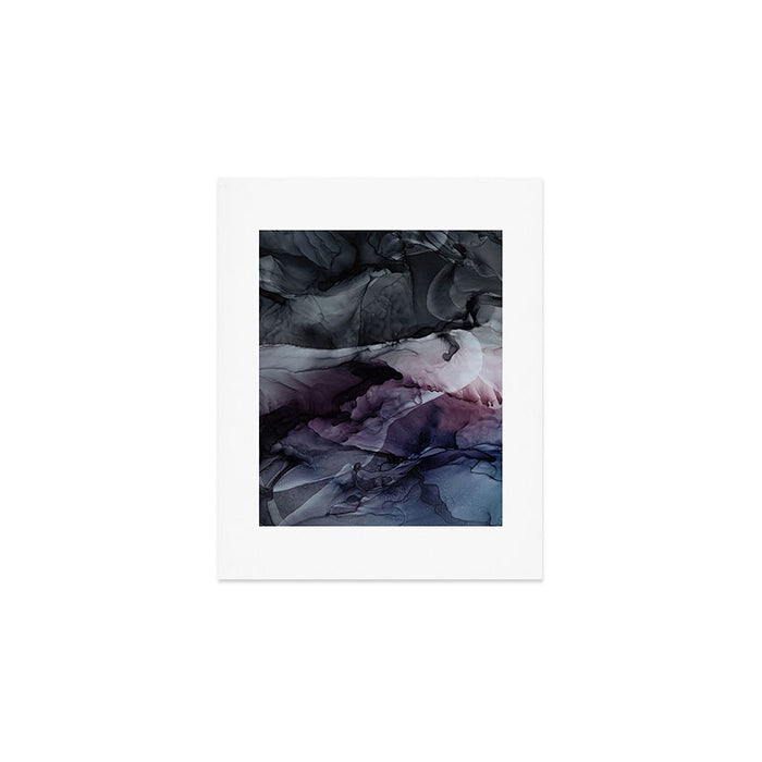 Moody Dark Chaos Inks Abstract Art Print Gallery Image 1