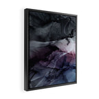 Moody Dark Chaos Inks Abstract Framed Canvas Print Gallery Image 2
