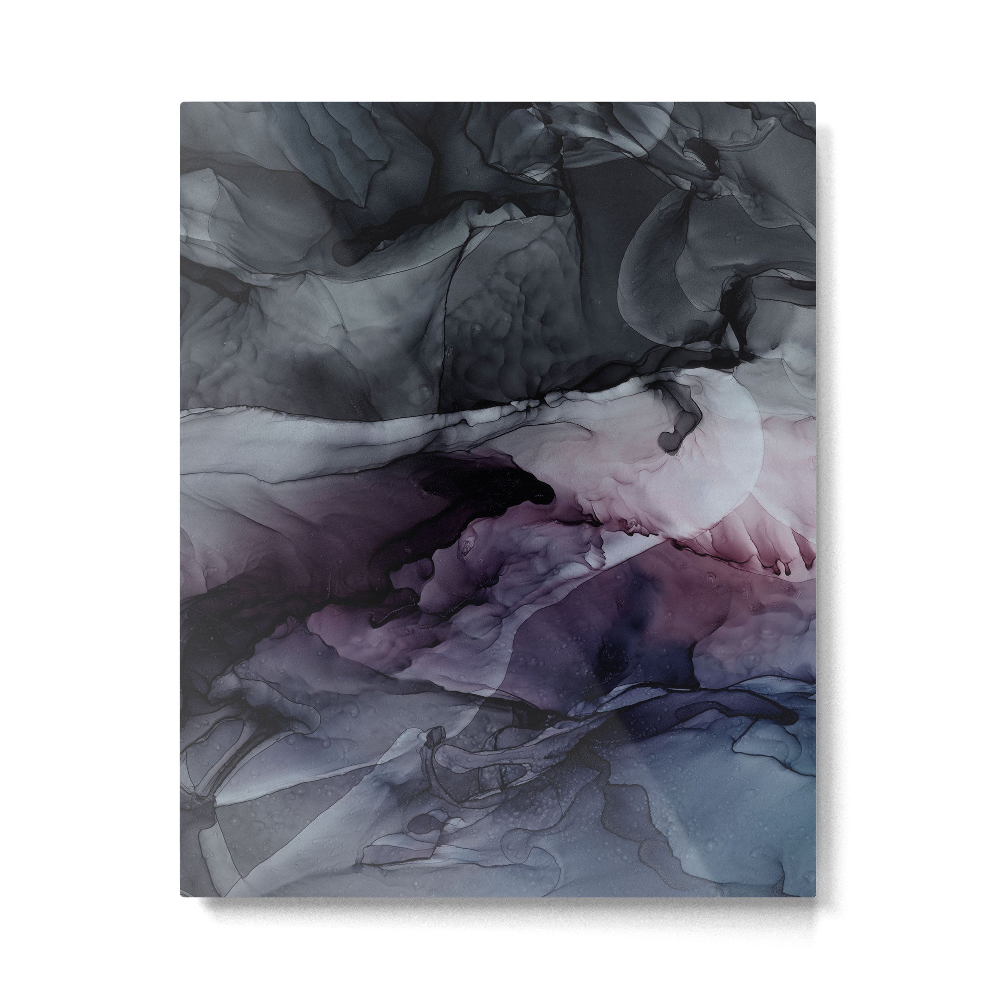 Moody Dark Chaos Inks Abstract Metal Print Gallery Image 4