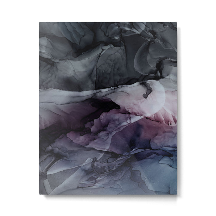 Moody Dark Chaos Inks Abstract Metal Print Gallery Image 1