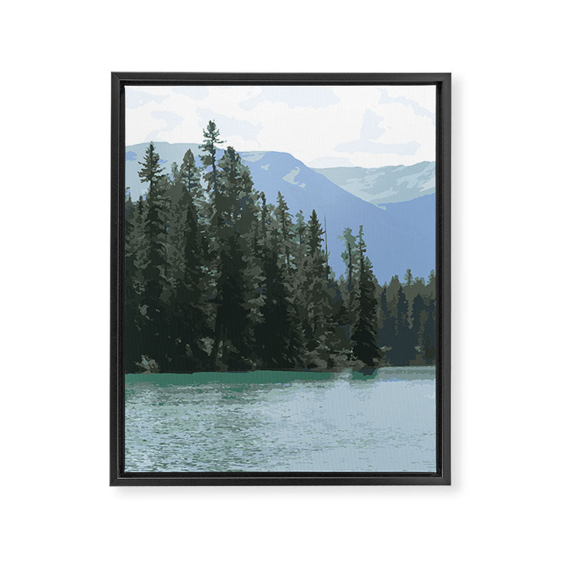 Mountain Waters Calming and Clear Framed Canvas Print Gallery Image 6