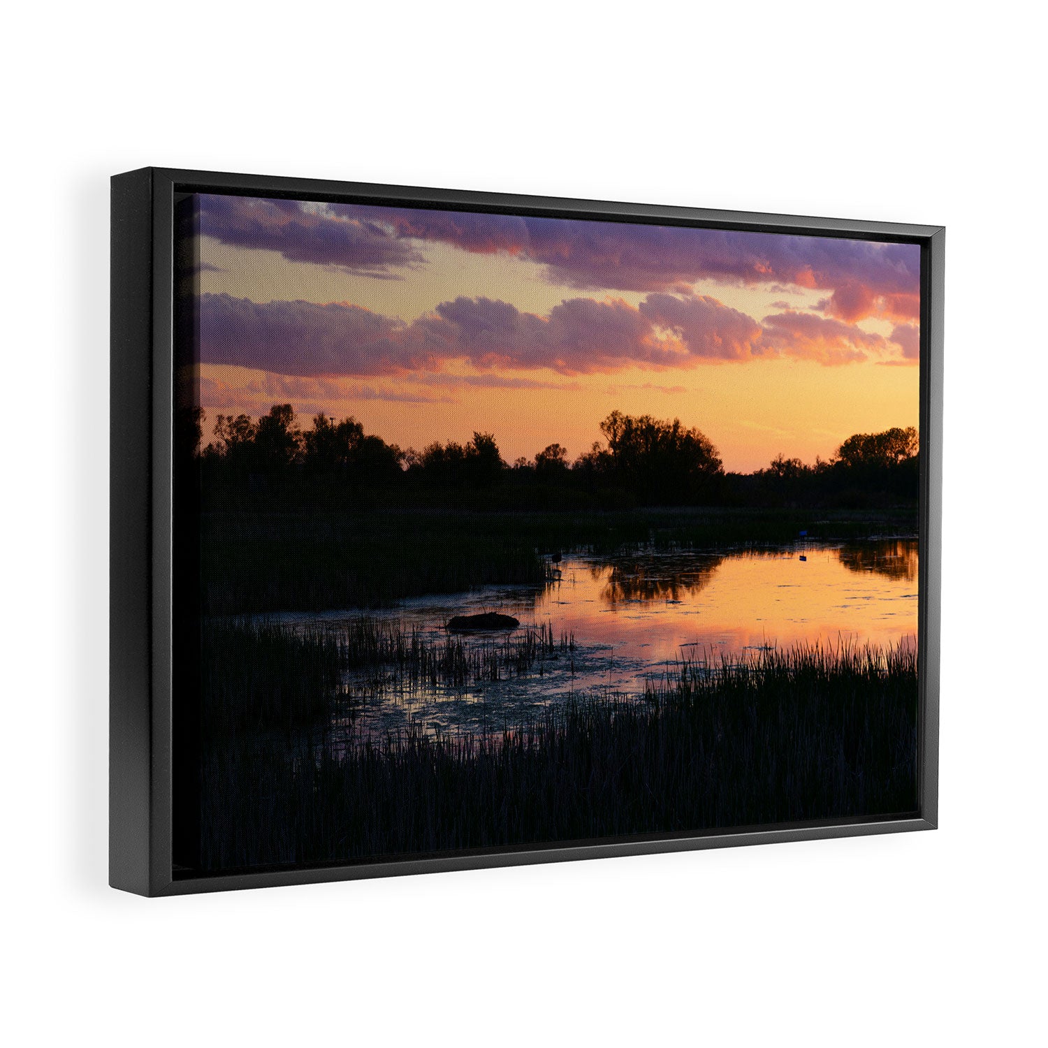 Perfect Pastel Spring Sunset Framed Canvas Print Gallery Image 2