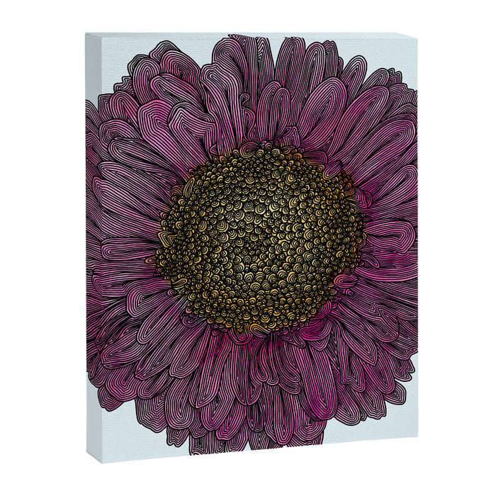 Pink Flower Drawing/ Illustration Canvas Print Gallery Image 1