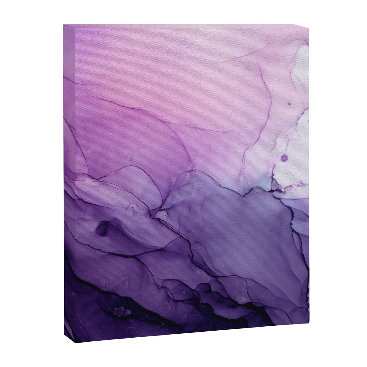 Purple Amethyst Crystal Inspired Abstract Flow Painting Canvas Print Gallery Image 8