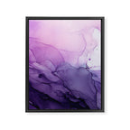 Purple Amethyst Crystal Inspired Abstract Flow Painting Framed Canvas Print Gallery Image 8