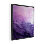 Purple Amethyst Crystal Inspired Abstract Flow Painting Framed Canvas Print Gallery Image 2