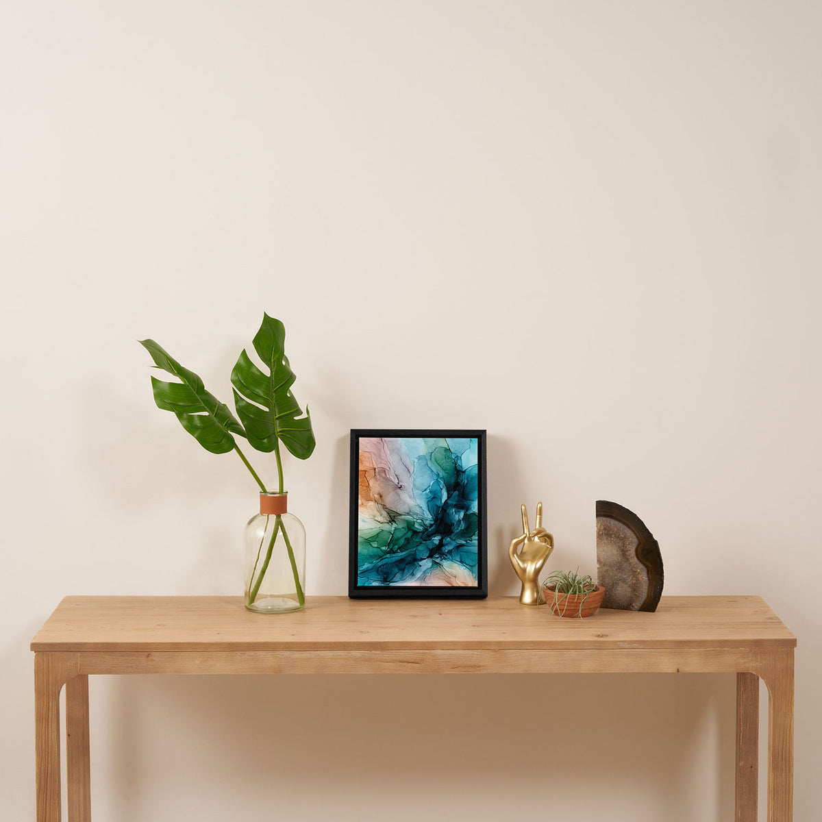 Salty Shores Abstract Painting Framed Canvas Print Gallery Image 4