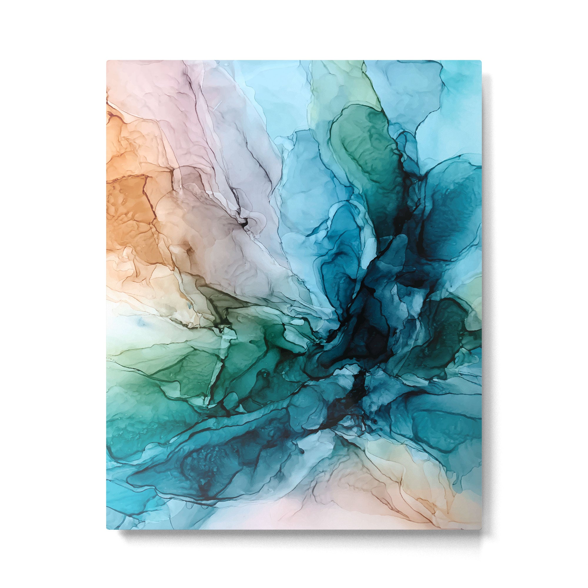 Salty Shores Abstract Painting Metal Print Gallery Image 4