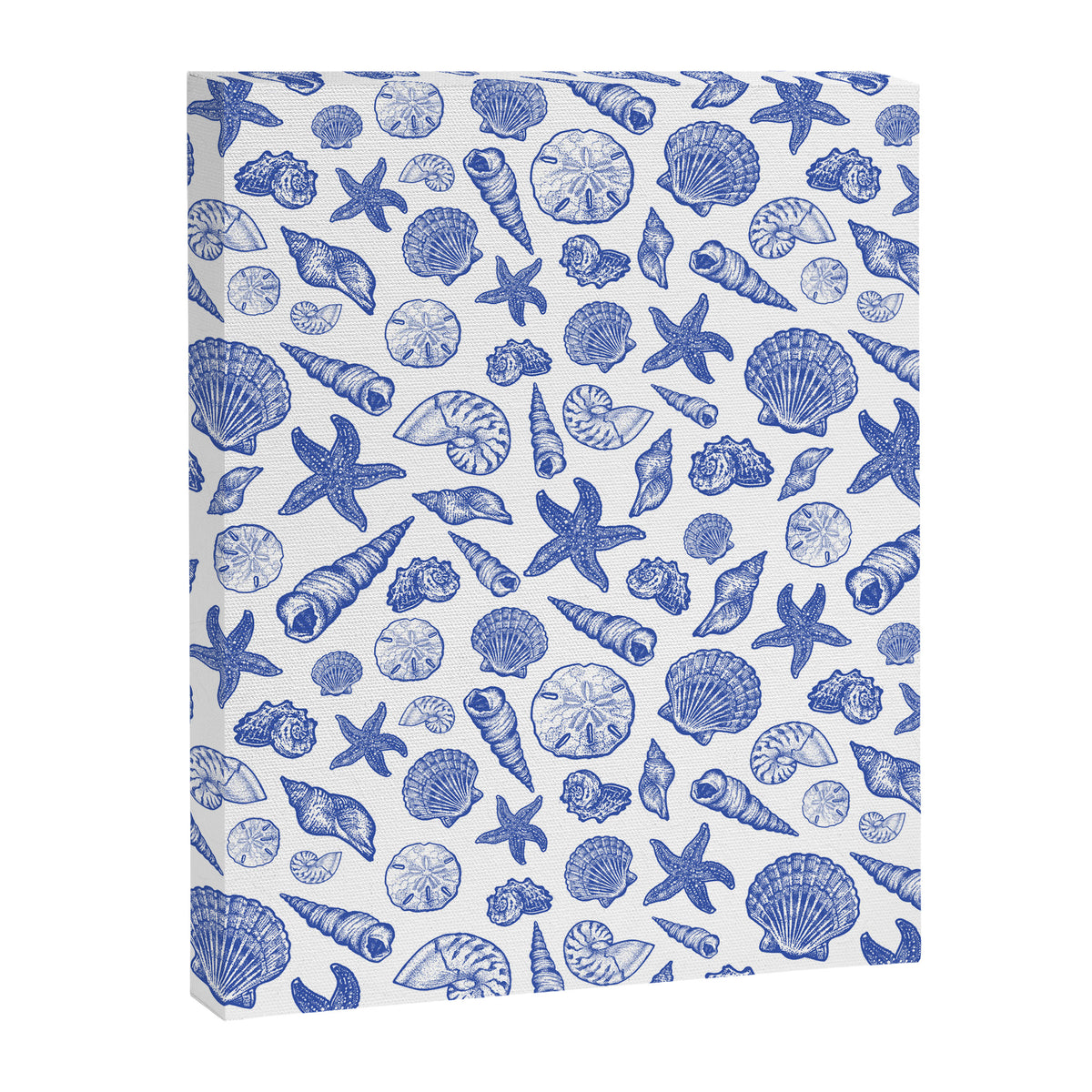 Blue Seashell Print Canvas Print Gallery Image 8