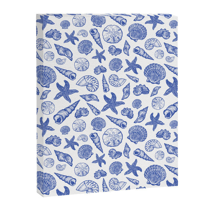 Blue Seashell Print Canvas Print Gallery Image 1