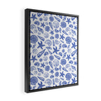 Blue Seashell Print Framed Canvas Print Gallery Image 2