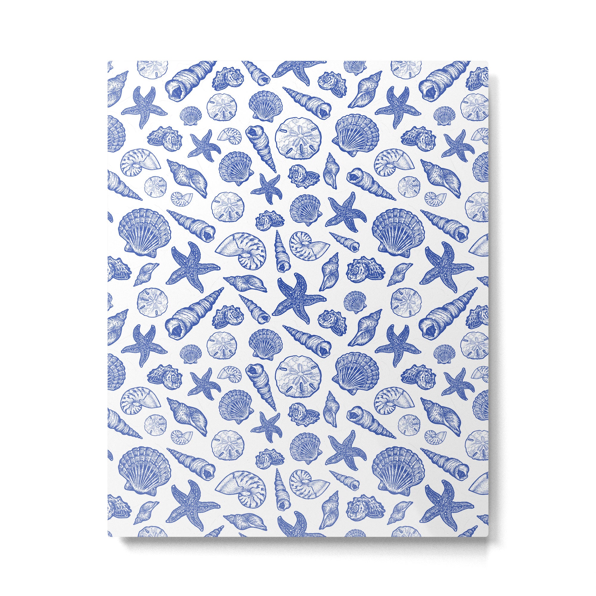 Blue Seashell Print Metal Print Gallery Image 6