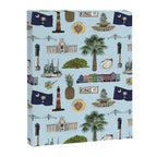 Charleston South Carolina Pattern - Blue Canvas Print Gallery Image 8
