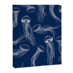 Jellyfish Print - Navy Canvas Print Gallery Image 8