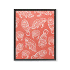 Manatee Print - Coral Framed Canvas Print Gallery Image 8
