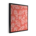 Manatee Print - Coral Framed Canvas Print Gallery Image 2
