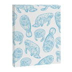 Manatees - Light Blue Canvas Print Gallery Image 8