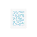 Manatees - Light Blue Art Print Gallery Image 1