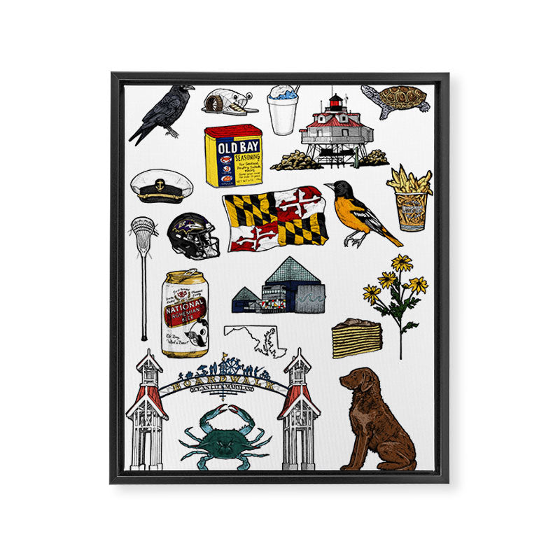 Maryland Flash Sheet - Color Framed Canvas Print Gallery Image 6