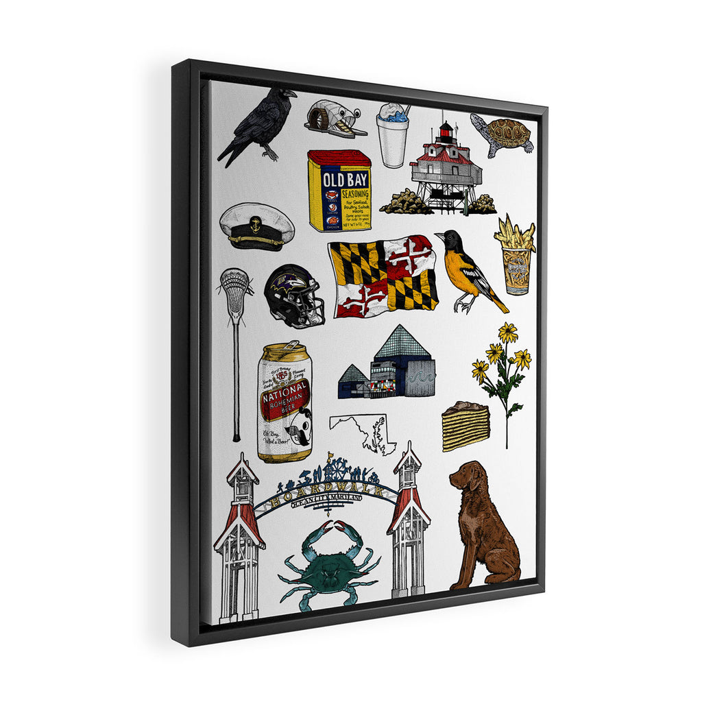 Maryland Flash Sheet - Color Framed Canvas Print Gallery Image 2