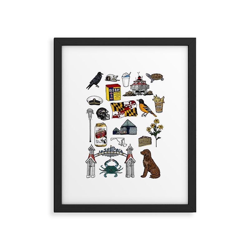 Maryland Flash Sheet - Color Framed Art Print Gallery Image 5