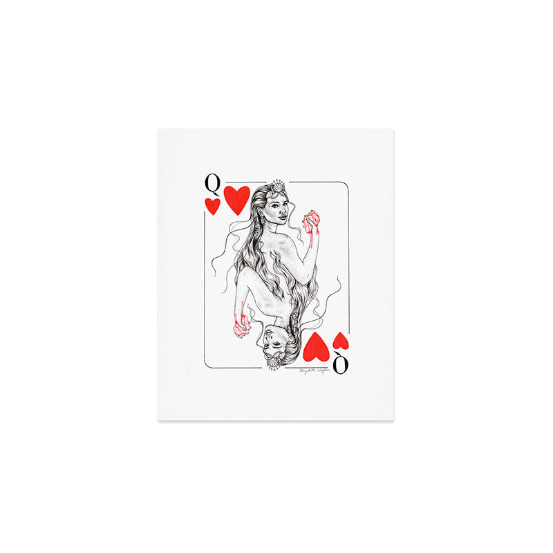 Mermaid Queen of Hearts Art Print Gallery Image 1