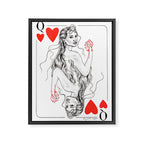 Mermaid Queen of Hearts Framed Canvas Print Gallery Image 6