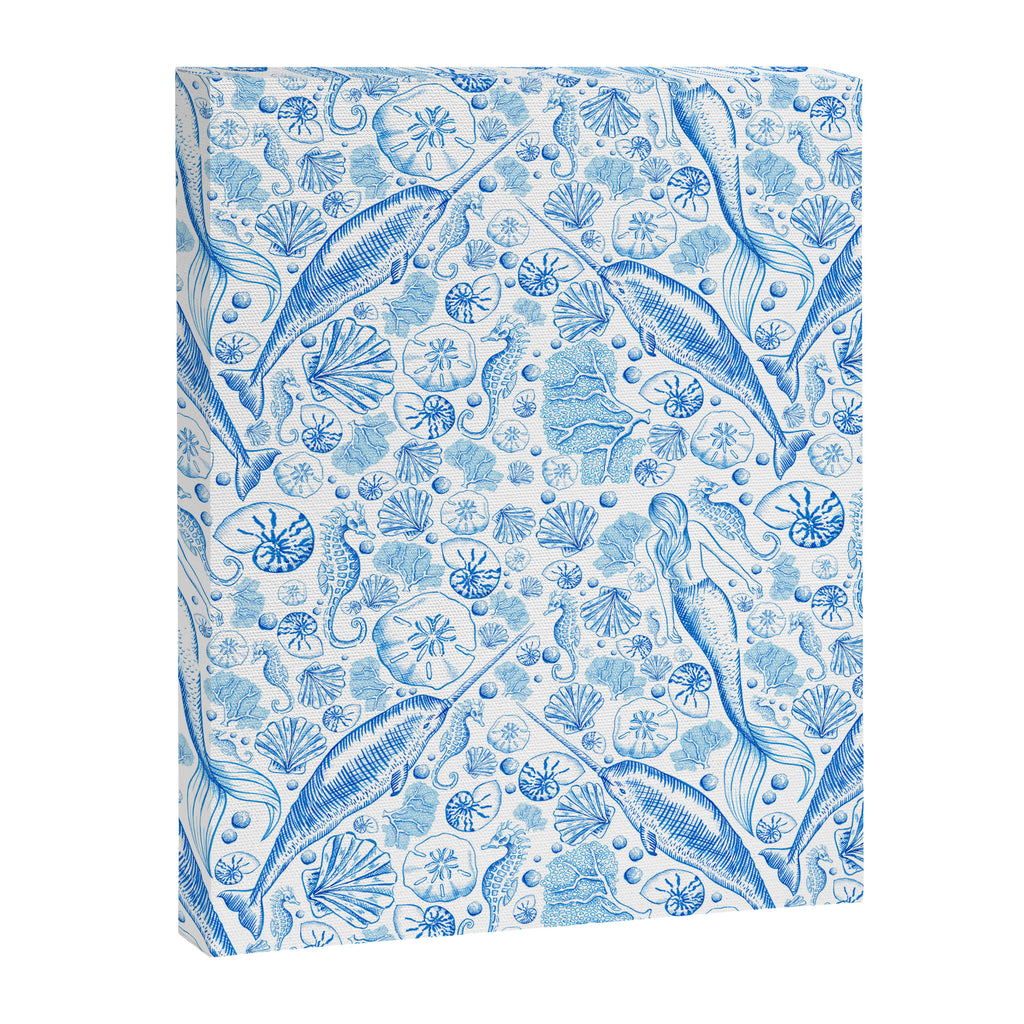 Mermaid Toile - Blue Canvas Print Gallery Image 8