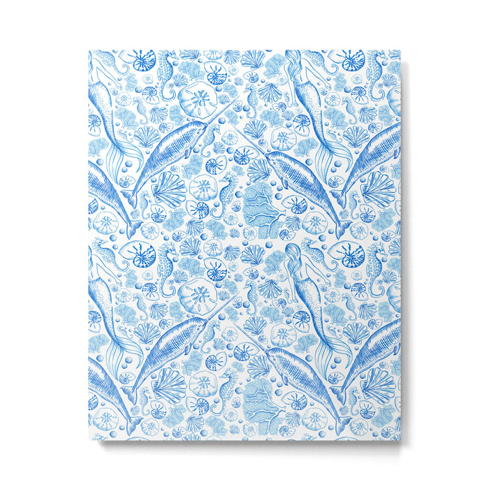Mermaid Toile - Blue Metal Print Gallery Image 1