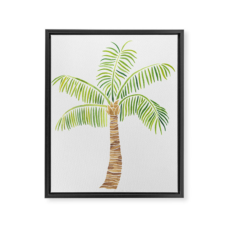 Palm Tree Watercolor Framed Canvas Print Gallery Image 8