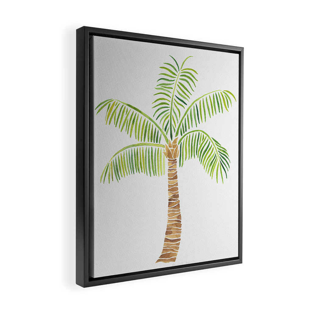 Palm Tree Watercolor Framed Canvas Print Gallery Image 2