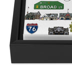 Philly Flash Sheet Framed Canvas Print Gallery Image 3