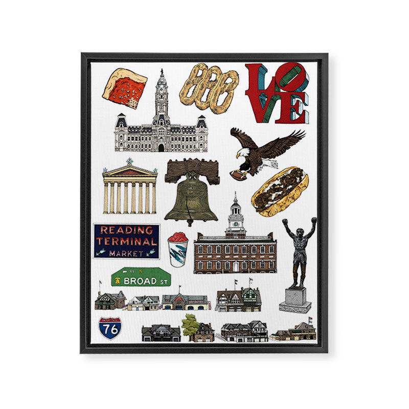 Philly Flash Sheet Framed Canvas Print Gallery Image 6