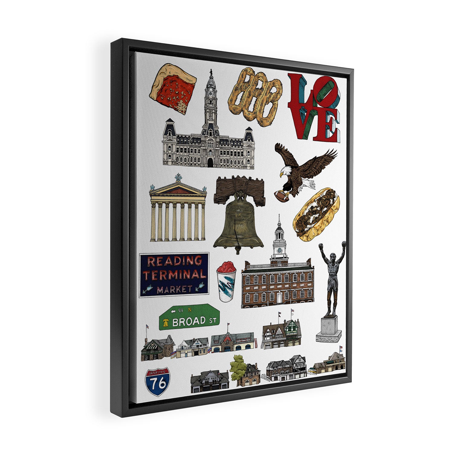 Philly Flash Sheet Framed Canvas Print Gallery Image 2