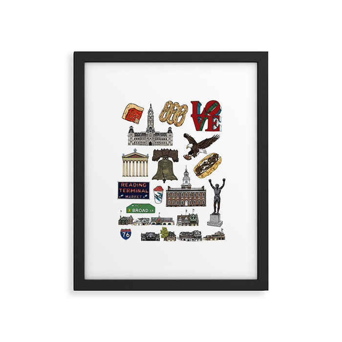 Philly Flash Sheet Framed Art Print Gallery Image 1