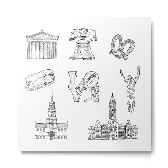 Philly Love Metal Print Gallery Image 1