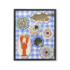 Seafood Feast Tablescape Framed Canvas Print Gallery Image 8