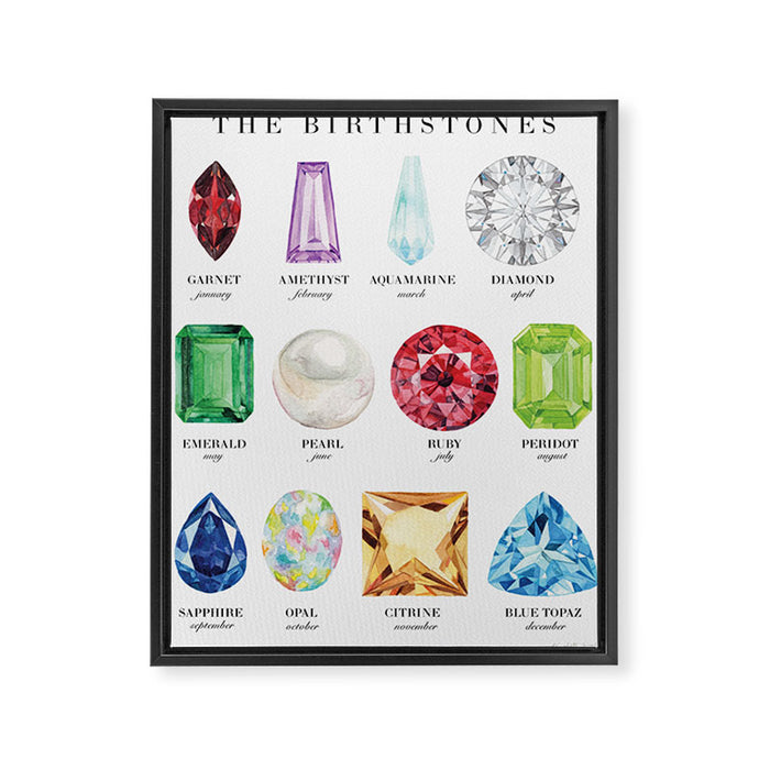 The Birthstones Framed Canvas Print Gallery Image 1