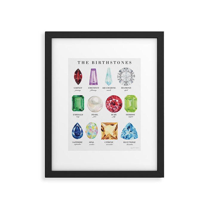 The Birthstones Framed Art Print Gallery Image 1
